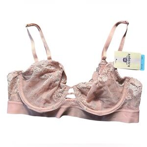 B. TEMPT’D Opening Act pink lace unlined underwire 34C bra style 951227 NWT